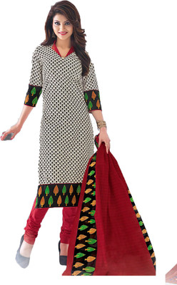 

Pshopee Cotton Printed Salwar Suit Dupatta Material(Un-stitched), Black