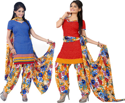 

Khushali Crepe Self Design, Printed Salwar Suit Dupatta Material(Un-stitched), Blue;multicolor;pink