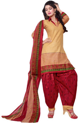 

Party Wear Dresses Cotton Printed Salwar Suit Dupatta Material(Un-stitched), Multicolor