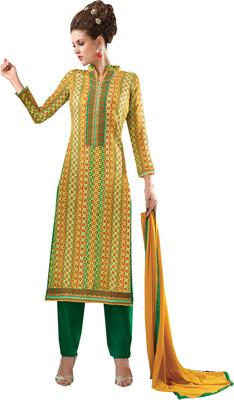 

Ishin Cotton Embroidered Dress/Top Material(Un-stitched), Yellow & green
