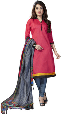 

Trendz Apparels Silk Printed Salwar Suit Dupatta Material(Un-stitched), Pink