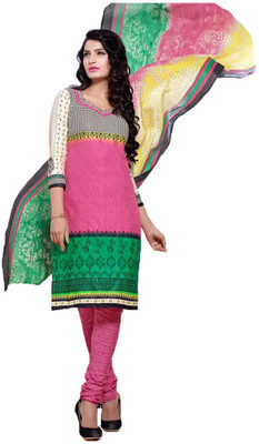 

Indian Wear Online Cotton Printed Salwar Suit Dupatta Material(Un-stitched), Multicolor