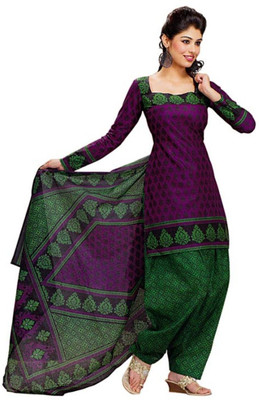 

Roop Mantra Cotton Printed Salwar Suit Dupatta Material(Un-stitched), Purple