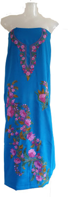 

Skhoza Cotton Embroidered Salwar Suit Material(Un-stitched), Blue