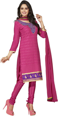 

Morli Cotton Self Design Salwar Suit Dupatta Material(Un-stitched), Pink
