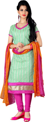 

Trendz Apparels Chanderi Embroidered Salwar Suit Dupatta Material(Un-stitched), Multicolor