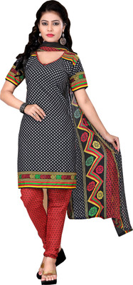 

Jiya Cotton Polyester Blend Self Design, Printed Salwar Suit Dupatta Material(Un-stitched), Black;multicolor;red;white
