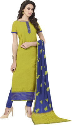 

Jiya Cotton Self Design Salwar Suit Dupatta Material(Un-stitched), Blue;green