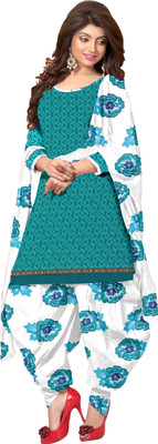 

Jiya Crepe Self Design, Printed Salwar Suit Dupatta Material(Un-stitched), Green;white