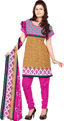 

Anshul Textile Crepe Printed Salwar Suit Dupatta Material(Un-stitched), Multicolor