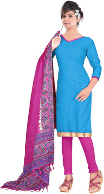 

Trendz Apparels Cotton Solid Salwar Suit Dupatta Material(Un-stitched), Blue