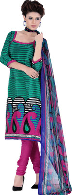 

Khushali Crepe Self Design, Printed Salwar Suit Dupatta Material(Un-stitched), Green;multicolor;rani