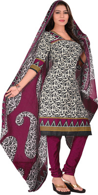 

Jiya Cotton Self Design, Printed Salwar Suit Dupatta Material(Un-stitched), Multicolor