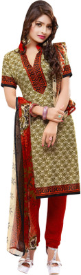 

Trendz Apparels Crepe Printed Salwar Suit Dupatta Material(Un-stitched), Green