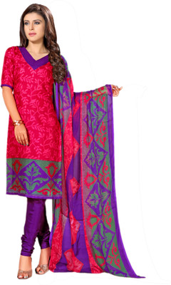 

Khushali Silk Self Design, Printed Salwar Suit Dupatta Material(Un-stitched), Multicolor;pink;purple