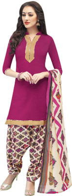 

Jiya Crepe Self Design Salwar Suit Dupatta Material(Un-stitched), Multicolor;pink