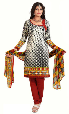 

Khushali Cotton Polyester Blend Self Design, Printed Salwar Suit Dupatta Material(Un-stitched), Beige;black;maroon;multicolor