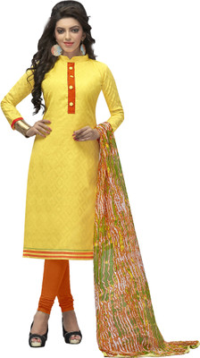 

Jiya Jacquard Self Design Salwar Suit Dupatta Material(Un-stitched), Multicolor;orange;yellow