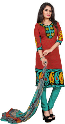 

Khushali Crepe Self Design, Printed Salwar Suit Dupatta Material(Un-stitched), Green;multicolor;red