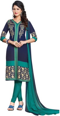 

Pshopee Synthetic Printed Salwar Suit Dupatta Material(Un-stitched), Navy blue