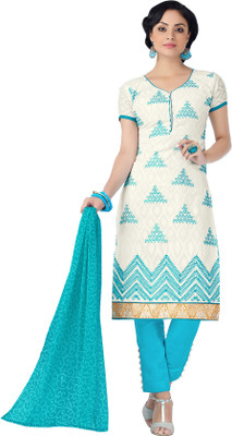 

Jiya Jacquard Self Design, Embroidered Salwar Suit Dupatta Material(Un-stitched), Light blue;white
