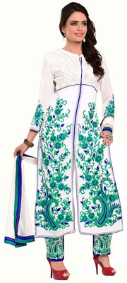 

Khushali Georgette Self Design, Embroidered Salwar Suit Dupatta Material(Un-stitched), Beige;blue;green