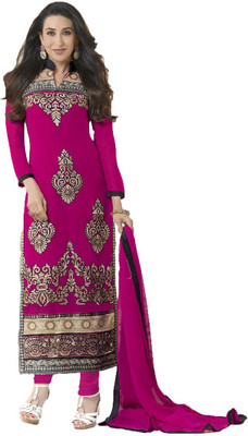 

Party Wear Dresses Georgette Embroidered Semi-stitched Salwar Suit Dupatta Material, Multicolor