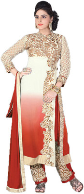 

Indian Wear Online Georgette Embroidered Semi-stitched Salwar Suit Dupatta Material, Multicolor