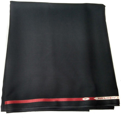 

Kundan Cotton Polyester Blend Solid Trouser Fabric(Un-stitched, Black
