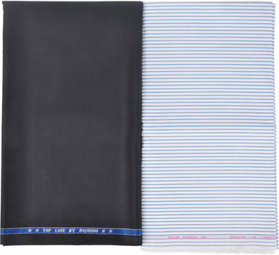 

Raymond Cotton Polyester Blend Self Design Shirt & Trouser Fabric(Un-stitched), Blue