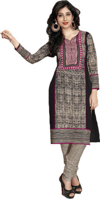 

Party Wear Dresses Cotton Printed Semi-stitched Salwar Suit Dupatta Material, Multicolor