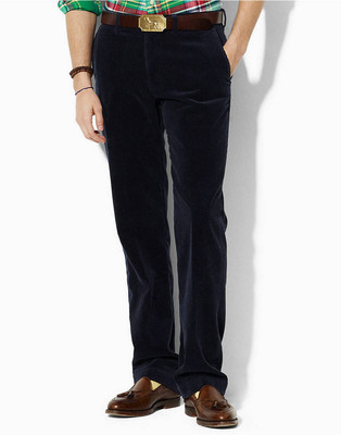

Desi Butik Cotton Polyester Blend Striped Trouser Fabric(Un-stitched), Dark blue