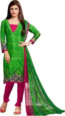 

Khushali Silk Self Design, Printed Salwar Suit Dupatta Material(Un-stitched), Green;multicolor;pink