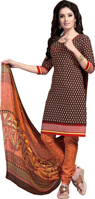 

Khushali Cotton Self Design, Printed Salwar Suit Dupatta Material(Un-stitched), Brown;multicolor;orange;white