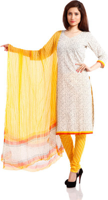 

PinkShink Cotton Printed Salwar Suit Dupatta Material(Un-stitched), Yellow