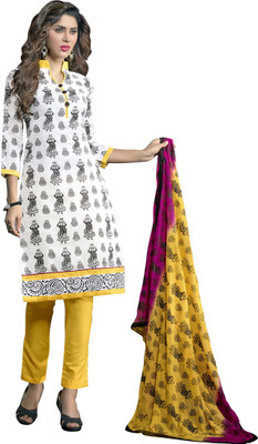 

Khushali Chanderi Self Design, Printed Salwar Suit Dupatta Material(Un-stitched), Black;pink;white;yellow