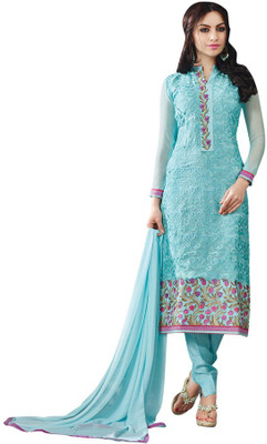 

Trendz Apparels Georgette Embroidered Salwar Suit Dupatta Material(Un-stitched), Blue