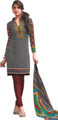 

Design Willa Cotton Printed Dress/Top Material(Un-stitched), Grey