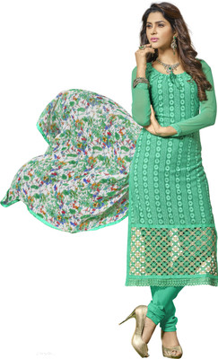 

Jiya Georgette Self Design, Embroidered Salwar Suit Dupatta Material(Un-stitched), Green;multicolor