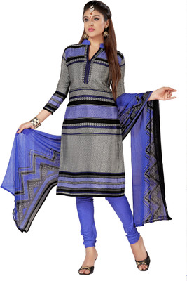 

Jiya Crepe Self Design, Printed Salwar Suit Dupatta Material(Un-stitched), Black;blue;multicolor;white