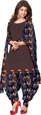 

Jiya Crepe Self Design, Printed Salwar Suit Dupatta Material(Un-stitched), Brown;multicolor