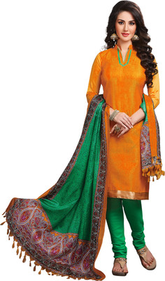 

Khushali Jute Self Design Salwar Suit Dupatta Material(Un-stitched), Green;multicolor;yellow