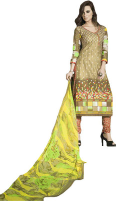 

Indian Wear Online Cotton Printed Semi-stitched Salwar Suit Dupatta Material, Multicolor