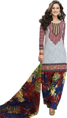 

Indian Wear Online Cotton Printed Semi-stitched Salwar Suit Dupatta Material, Multicolor