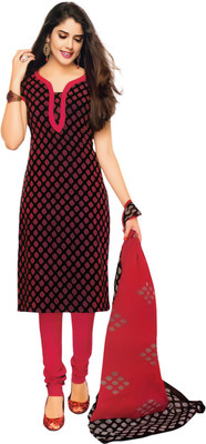 

Giftsnfriends Cotton Printed Dress/Top Material(Un-stitched), Red