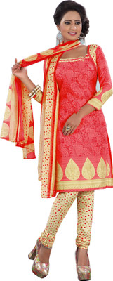 

Khushali Crepe Self Design, Printed Salwar Suit Dupatta Material(Un-stitched), Beige;multicolor;pink
