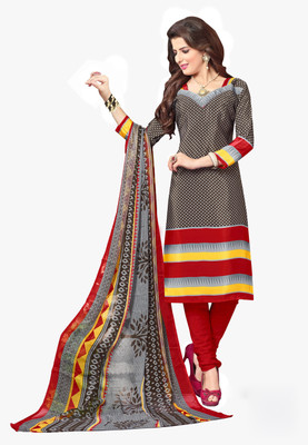

Khushali Crepe Self Design, Printed Salwar Suit Dupatta Material(Un-stitched), Brown;multicolor;red