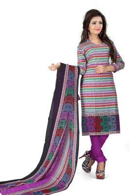 

Trendz Apparels Cotton Printed Salwar Suit Dupatta Material(Un-stitched), Multicolor