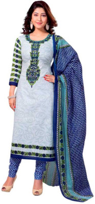 

Miraan Cotton Printed Salwar Suit Dupatta Material(Un-stitched), Multicolor