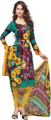 

Trendz Apparels Crepe Printed Salwar Suit Dupatta Material(Un-stitched), Multicolor